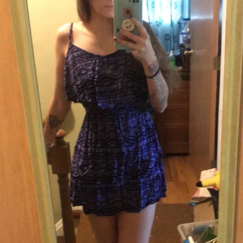 Purple patterned dress